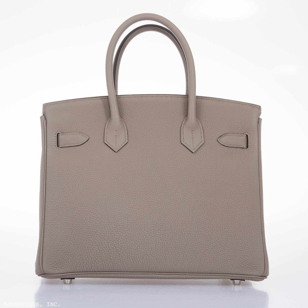 Top quality Hermes Birkin 30 Gris Asphalte Togo Palladium Hardware