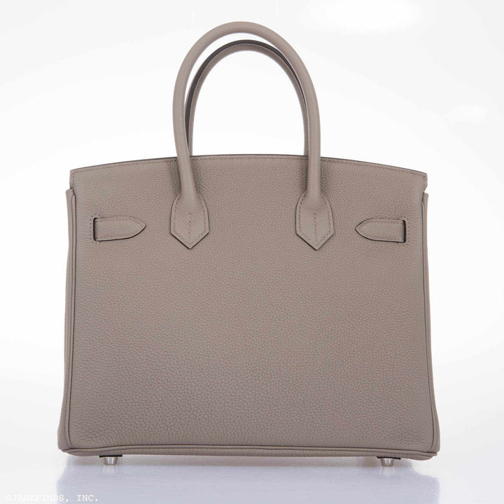 Top quality Hermes Birkin 30 Gris Asphalte Togo Palladium Hardware