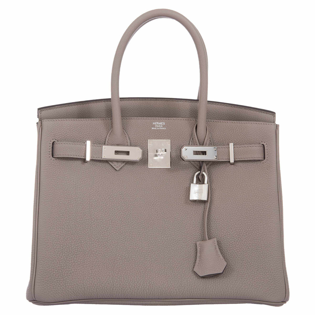 Hermes Birkin 30 Gris Asphalte Togo Palladium Hardware