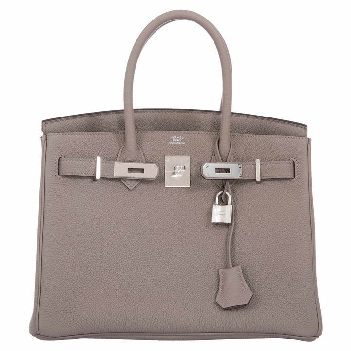 Top quality Hermes Birkin 30 Gris Asphalte Togo Palladium Hardware