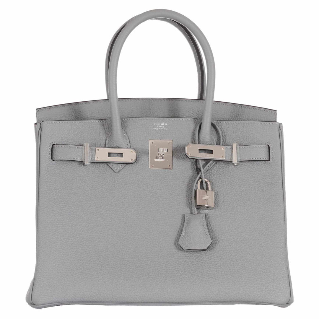 Hermes Birkin 30 Gris Mouette Gray Togo Palladium Hardware