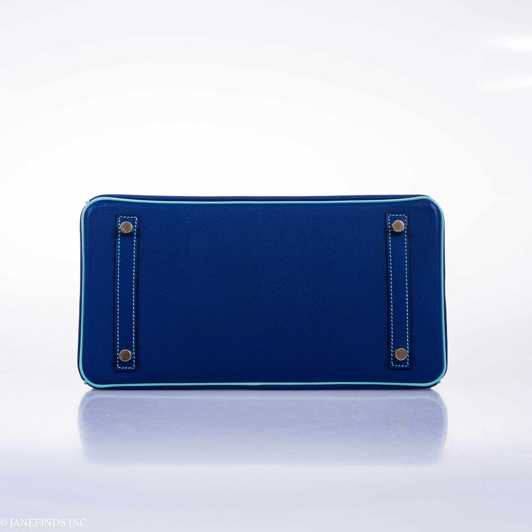 Hermes Birkin 30 HSS Blue Electric & Blue Atoll Epsom Gold Hardware