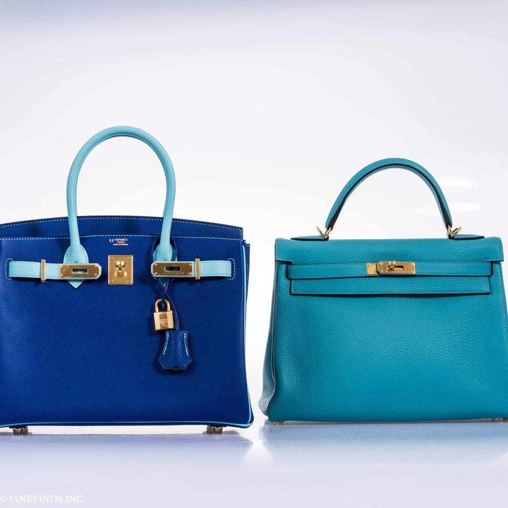 Hermes Birkin 30 HSS Blue Electric & Blue Atoll Epsom Gold Hardware