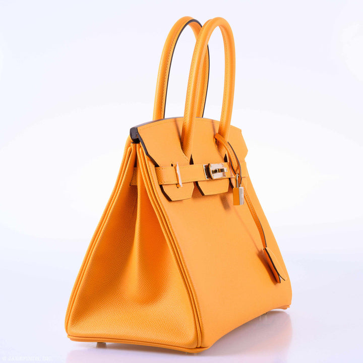 Top quality Hermes Birkin 30 HSS Jaune d'Or & Gris Mouette Epsom Palladium Hardware - 2019