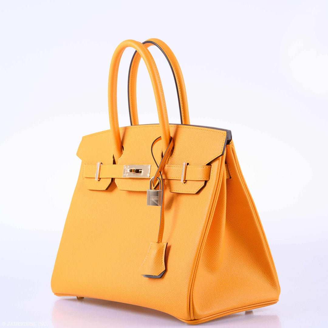 Top quality Hermes Birkin 30 HSS Jaune d'Or & Gris Mouette Epsom Palladium Hardware - 2019