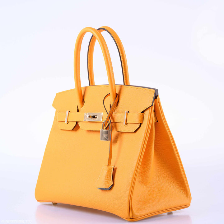 Top quality Hermes Birkin 30 HSS Jaune d'Or & Gris Mouette Epsom Palladium Hardware - 2019