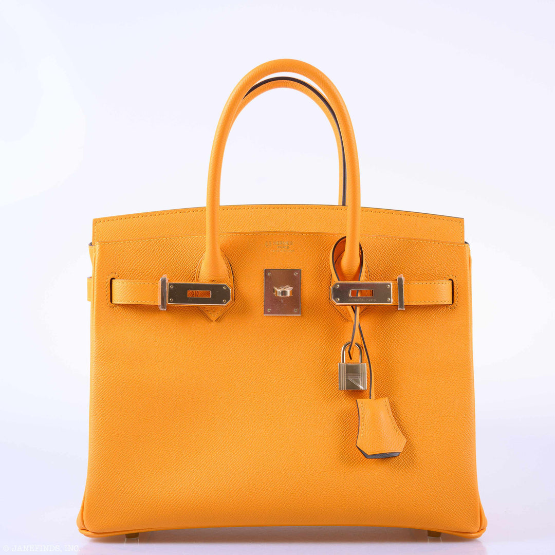 Top quality Hermes Birkin 30 HSS Jaune d'Or & Gris Mouette Epsom Palladium Hardware - 2019