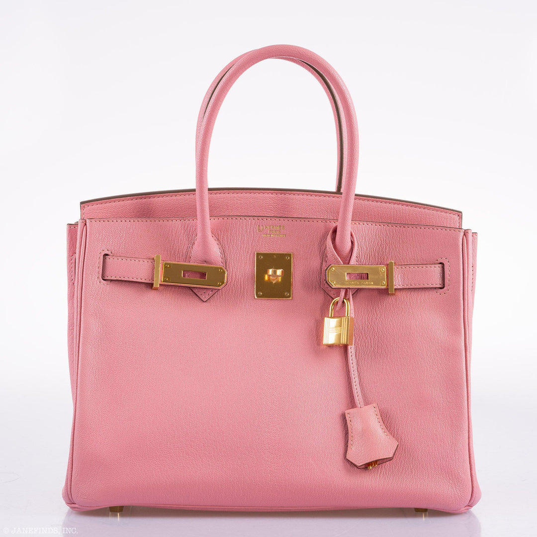Premium Handmade Hermes Birkin 30 HSS Rose Confetti Chevre Gold Hardware - 2015, T