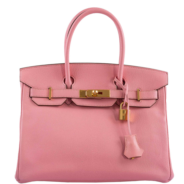 Premium Handmade Hermes Birkin 30 HSS Rose Confetti Chevre Gold Hardware - 2015, T