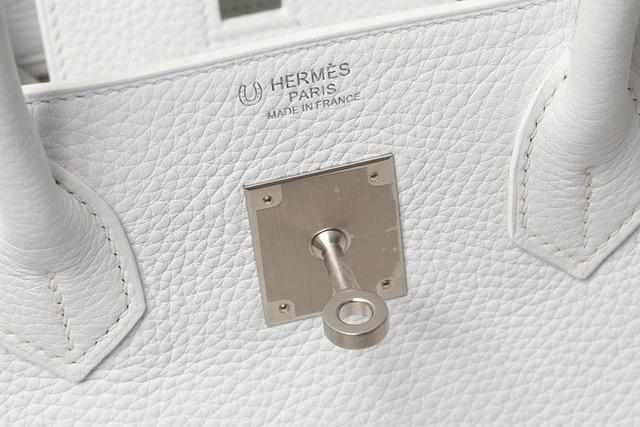 Top quality Hermes Birkin 30 HSS White Clemence Brushed Palladium Hardware - 2019, D