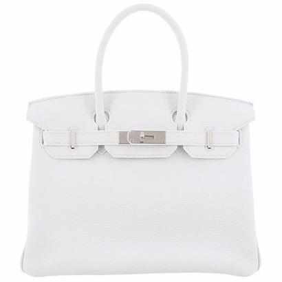 Hermes Birkin 30 HSS White Clemence Brushed Palladium Hardware - 2019, D