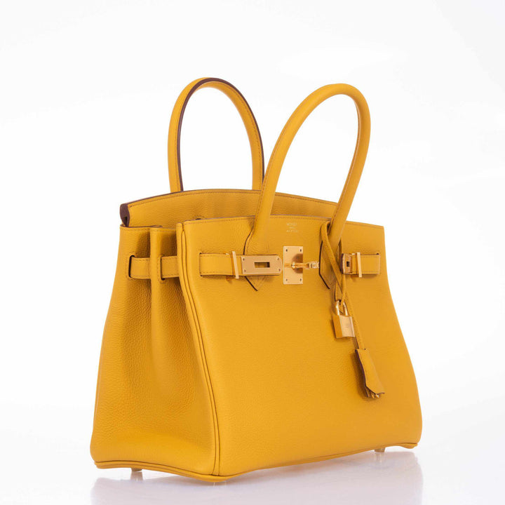 Top quality Hermes Birkin 30 Jaune Ambre Togo Gold Hardware