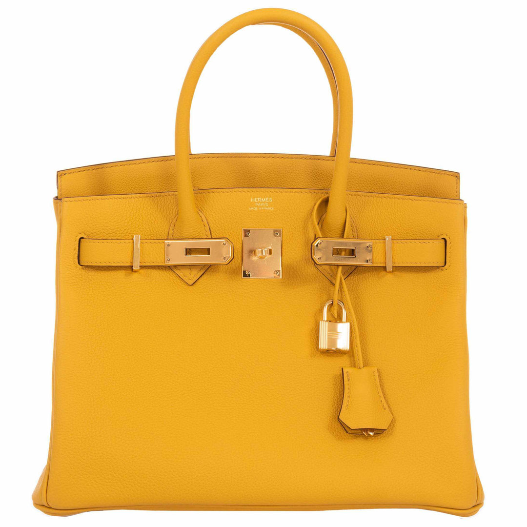 Hermes Birkin 30 Jaune Ambre Togo Gold Hardware