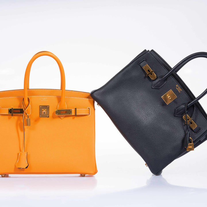 Top quality Hermes Birkin 30 Jaune D'Or & Blue Marine Epsom Palladium Hardware