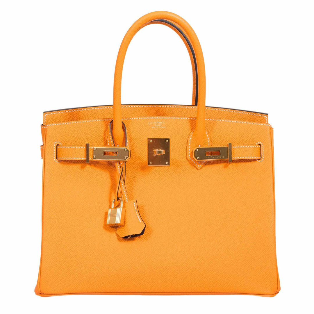 Top quality Hermes Birkin 30 Jaune D'Or & Blue Marine Epsom Palladium Hardware