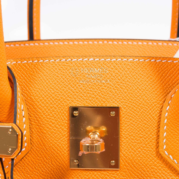 Top quality Hermes Birkin 30 Jaune D'Or & Blue Marine Epsom Palladium Hardware