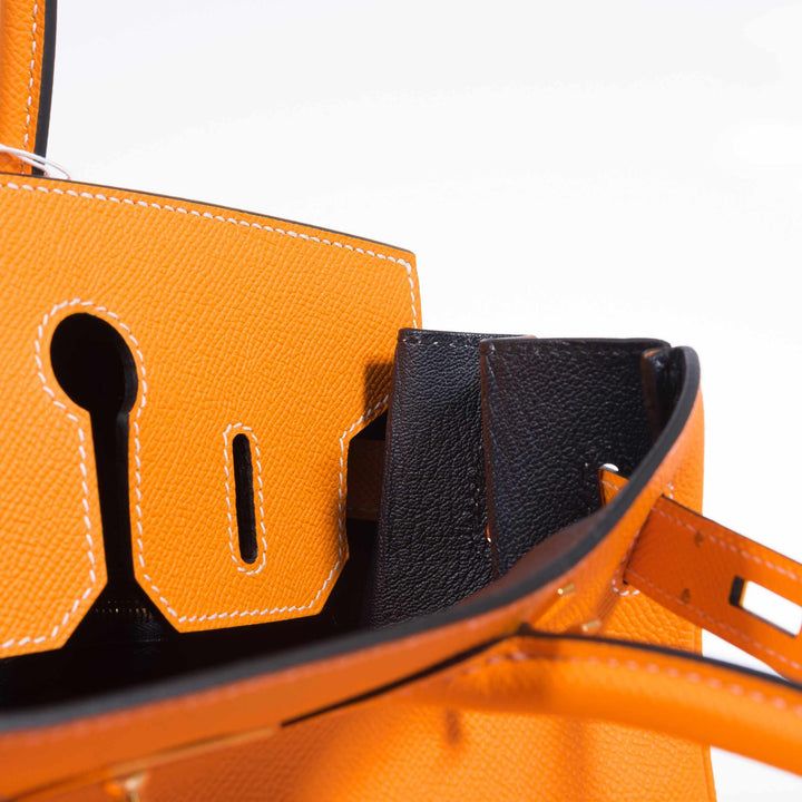 Top quality Hermes Birkin 30 Jaune D'Or & Blue Marine Epsom Palladium Hardware