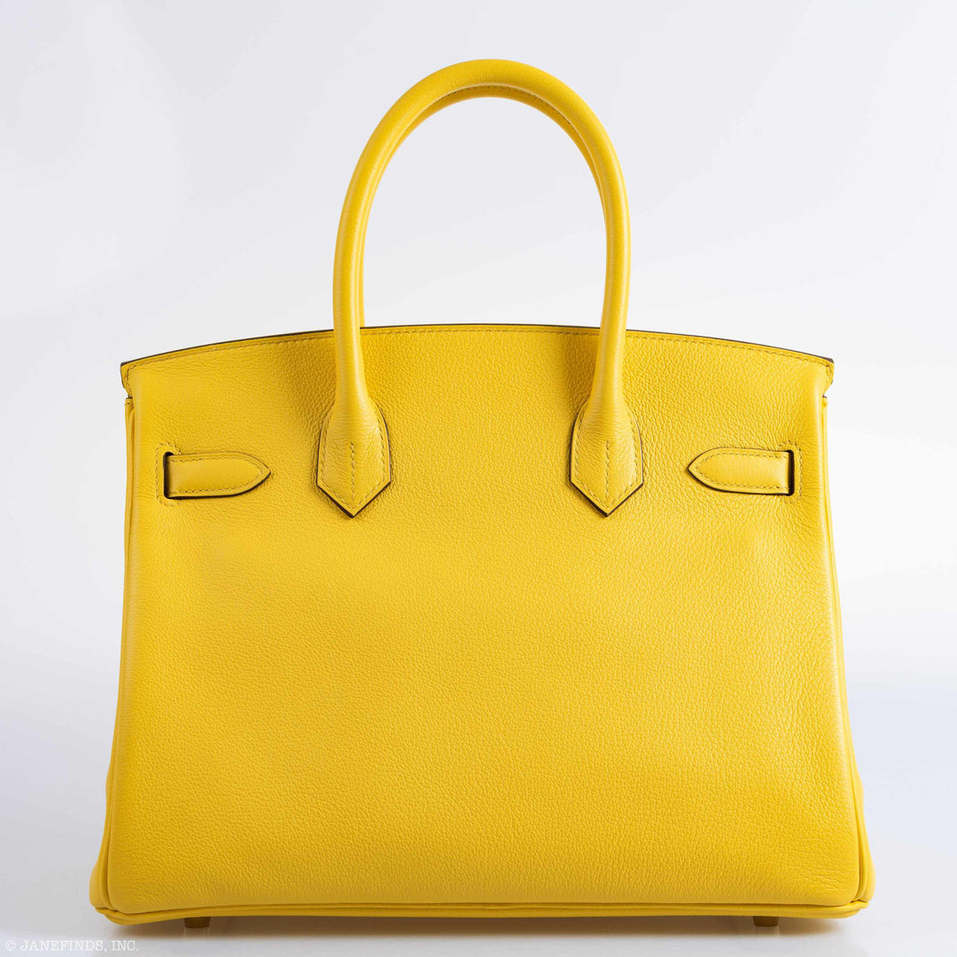 Hermes Birkin 30 Jaune De Naples Taurillon Novillo Gold Hardware
