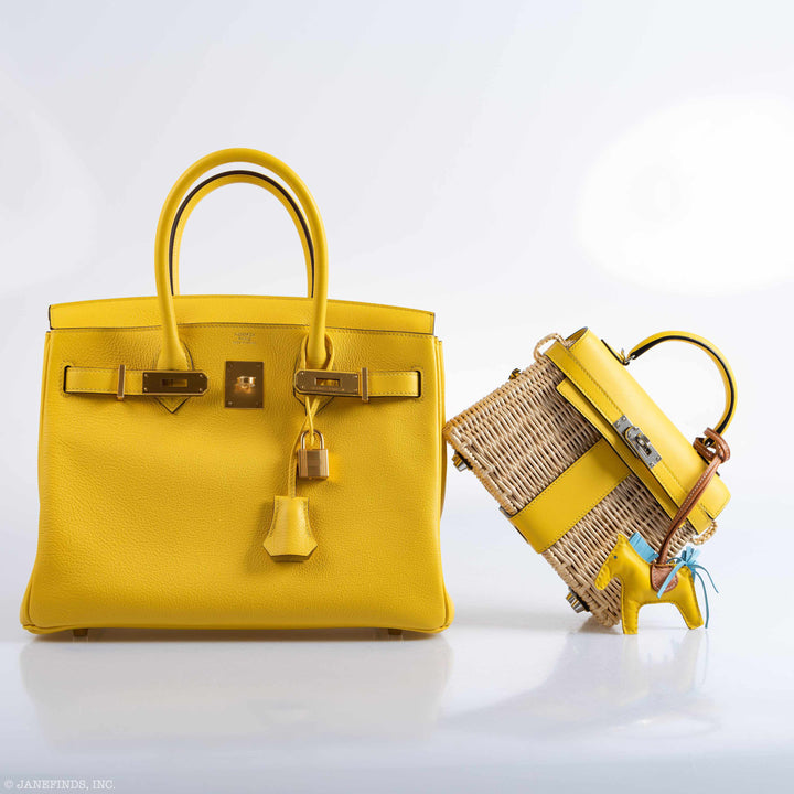 Hermes Birkin 30 Jaune De Naples Taurillon Novillo Gold Hardware