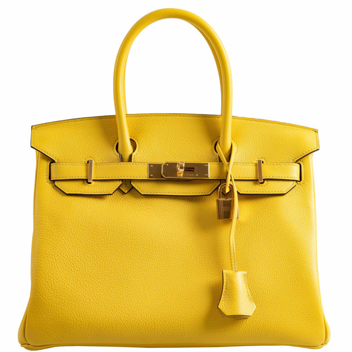 Hermes Birkin 30 Jaune De Naples Taurillon Novillo Gold Hardware