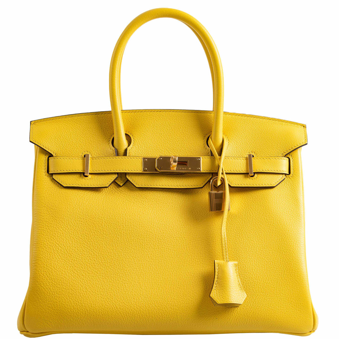 Hermes Birkin 30 Jaune De Naples Taurillon Novillo Gold Hardware