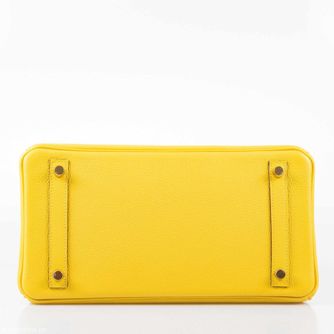 Top quality Hermes Birkin 30 Jaune de Naples Taurillon Novillo Gold Hardware