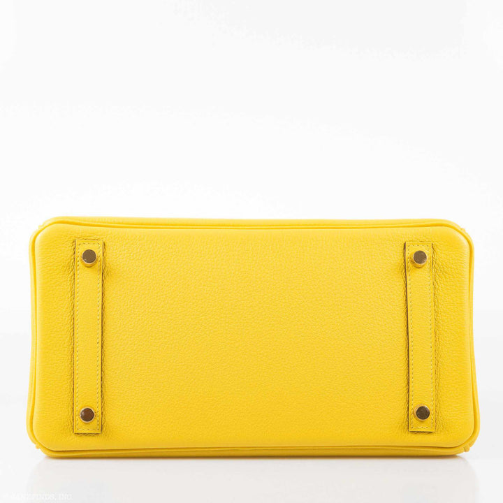Top quality Hermes Birkin 30 Jaune de Naples Taurillon Novillo Gold Hardware