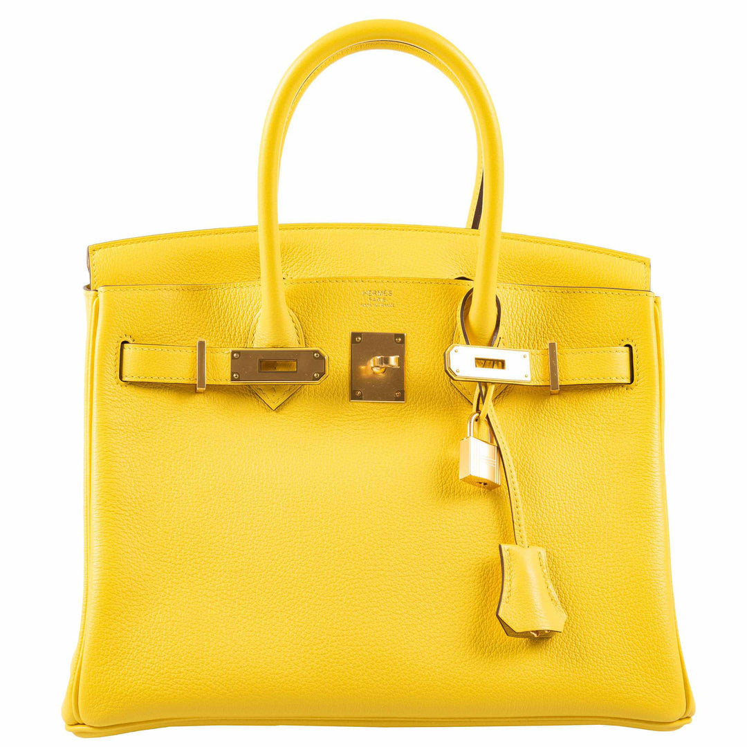 Hermes Birkin 30 Jaune de Naples Taurillon Novillo Gold Hardware