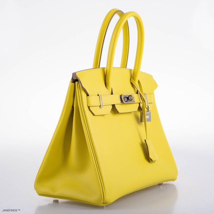 Top quality Hermes Birkin 30 Lime Epsom with Palladium Hardware - 2019, D
