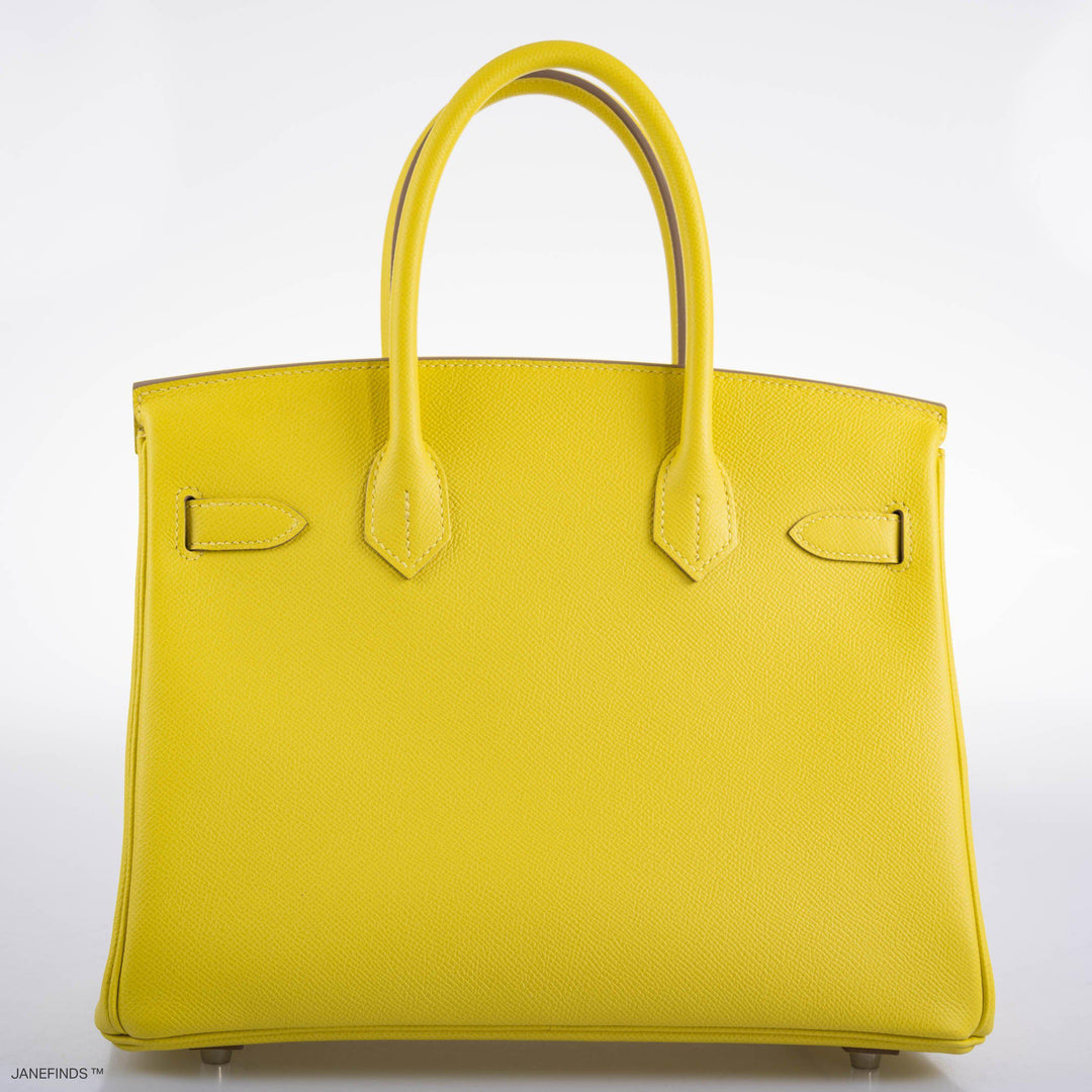 Top quality Hermes Birkin 30 Lime Epsom with Palladium Hardware - 2019, D