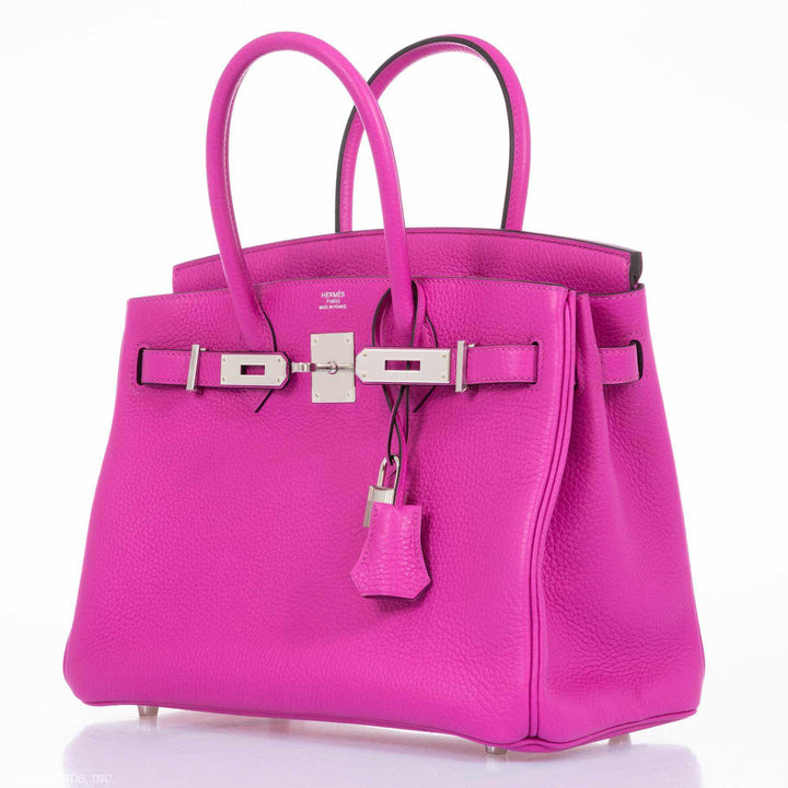Top quality Hermes Birkin 30 Magnolia Clemence Palladium Hardware