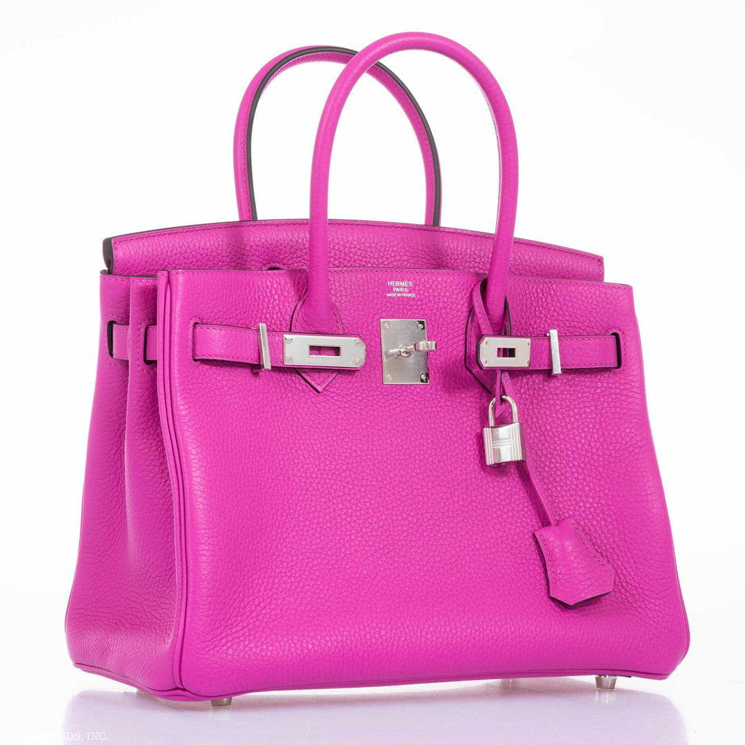 Top quality Hermes Birkin 30 Magnolia Clemence Palladium Hardware