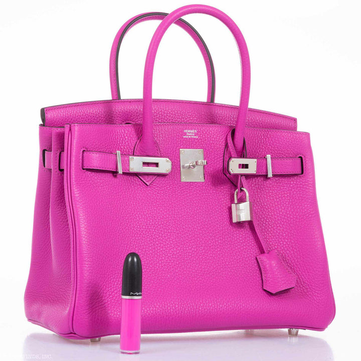 Top quality Hermes Birkin 30 Magnolia Clemence Palladium Hardware