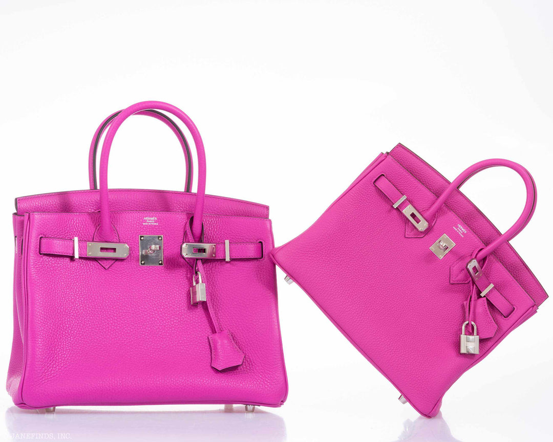 Top quality Hermes Birkin 30 Magnolia Clemence Palladium Hardware