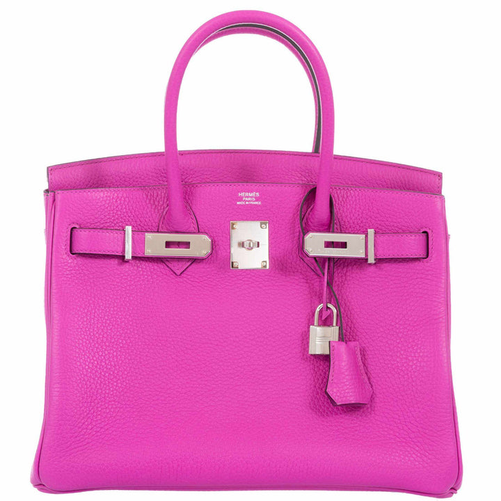 Top quality Hermes Birkin 30 Magnolia Clemence Palladium Hardware