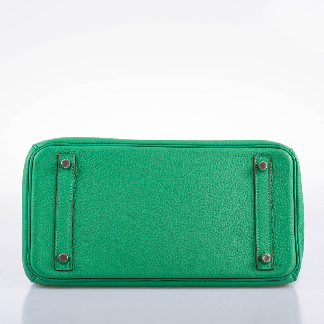 Top quality Hermes Birkin 30 Menthe Clemence with Palladium Hardware - 2012, P Square