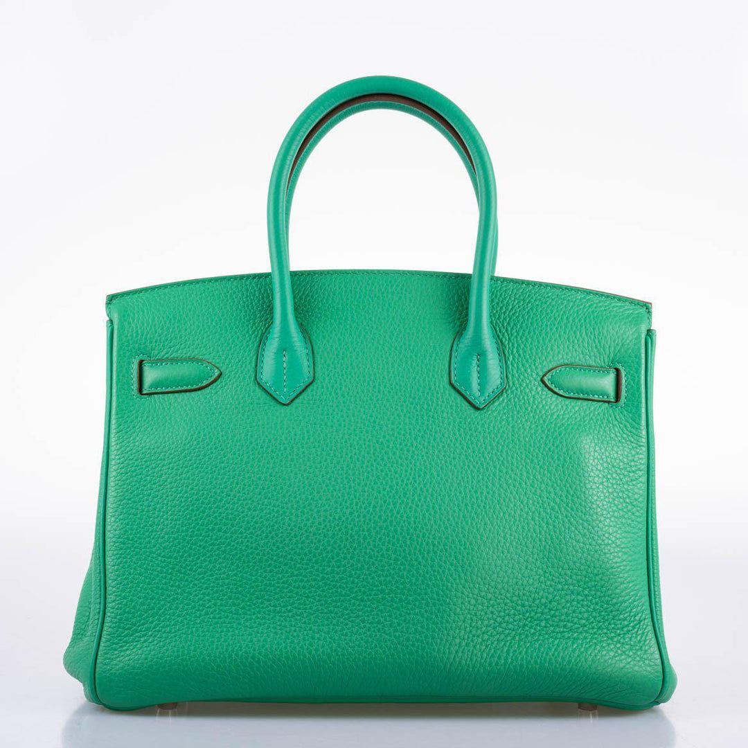Top quality Hermes Birkin 30 Menthe Clemence with Palladium Hardware - 2012, P Square