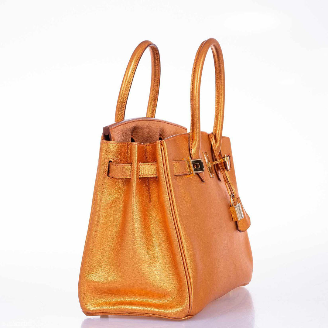Top quality Hermes Birkin 30 Metallic Bronze Chevre Gold Hardware - Limited Edition