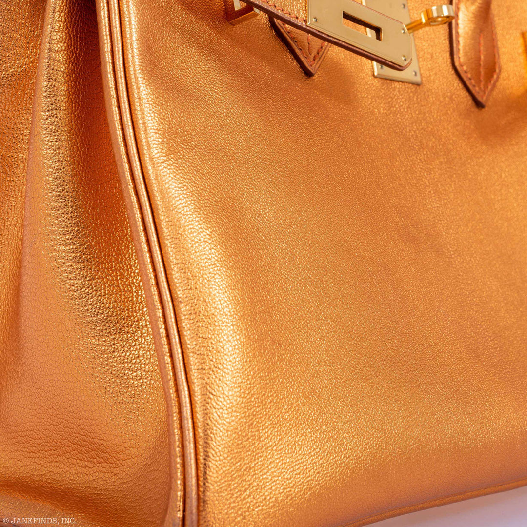 Top quality Hermes Birkin 30 Metallic Bronze Chevre Gold Hardware - Limited Edition