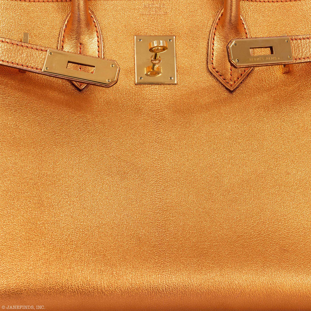 Top quality Hermes Birkin 30 Metallic Bronze Chevre Gold Hardware - Limited Edition