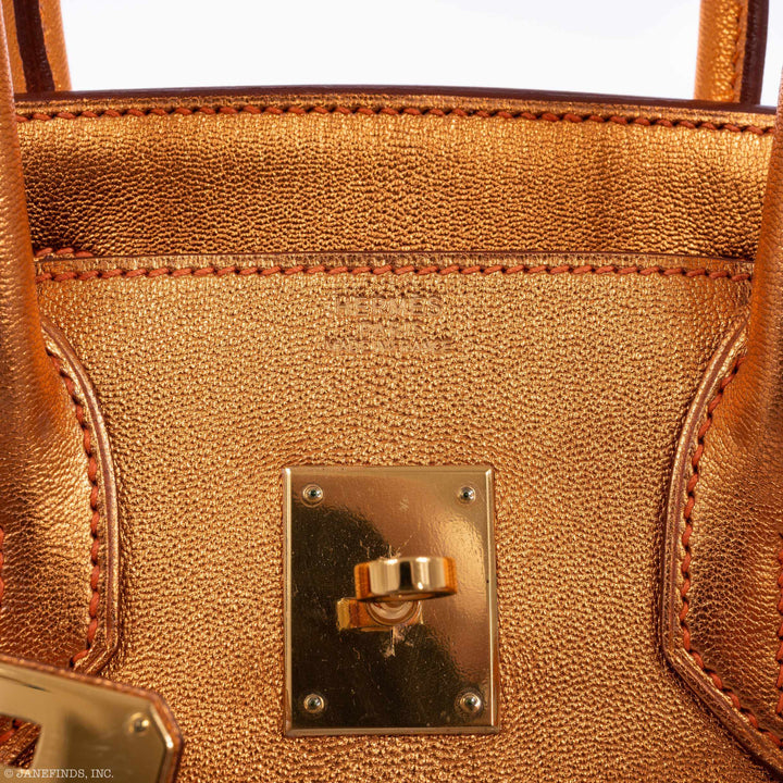 Top quality Hermes Birkin 30 Metallic Bronze Chevre Gold Hardware - Limited Edition