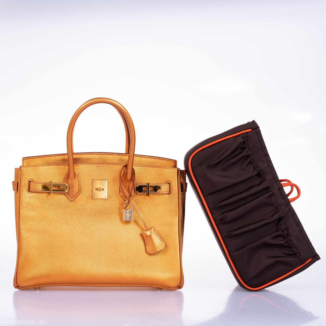 Top quality Hermes Birkin 30 Metallic Bronze Chevre Gold Hardware - Limited Edition