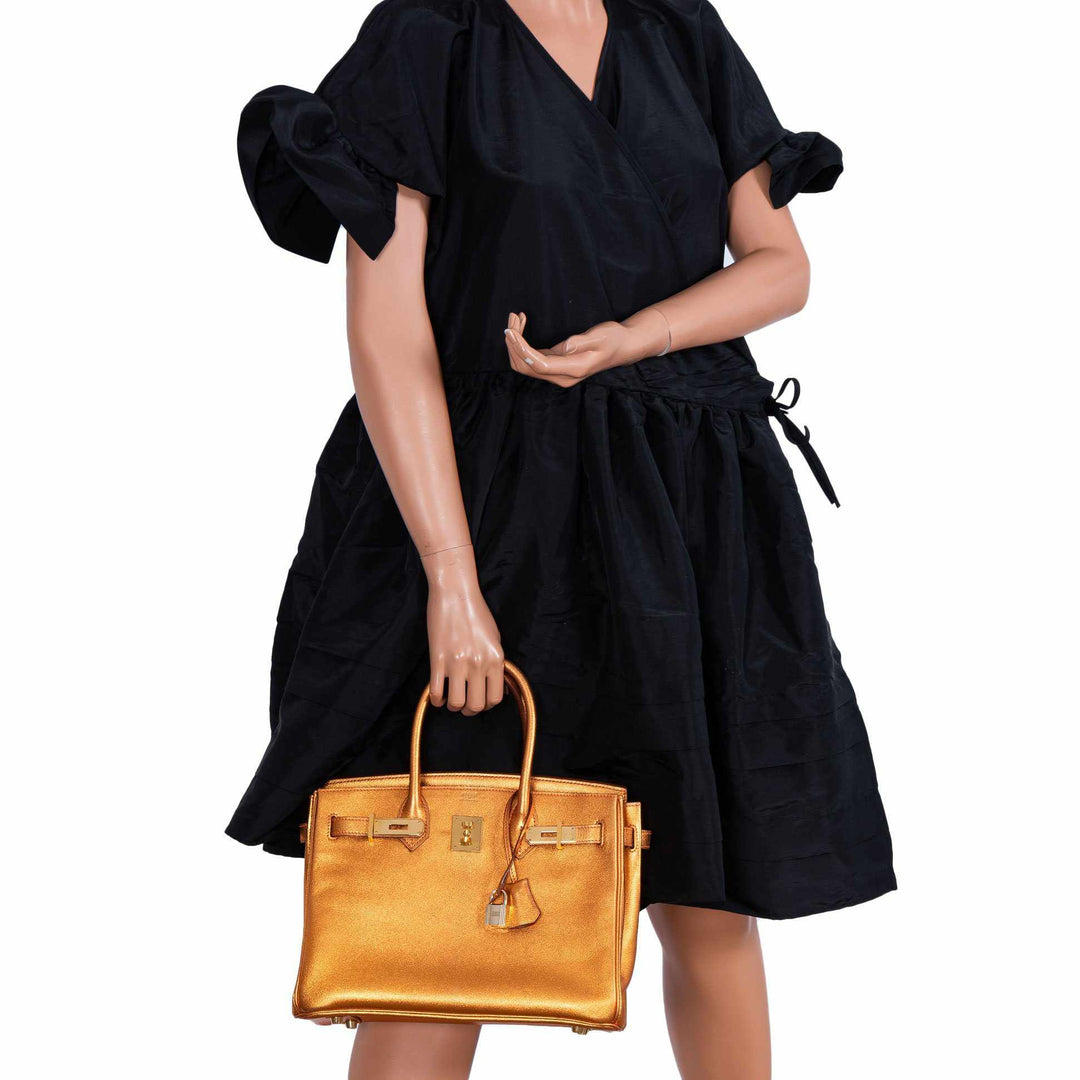 Top quality Hermes Birkin 30 Metallic Bronze Chevre Gold Hardware - Limited Edition