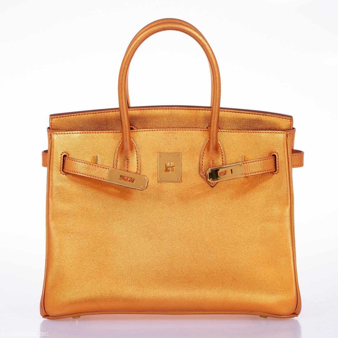 Top quality Hermes Birkin 30 Metallic Bronze Chevre Gold Hardware - Limited Edition