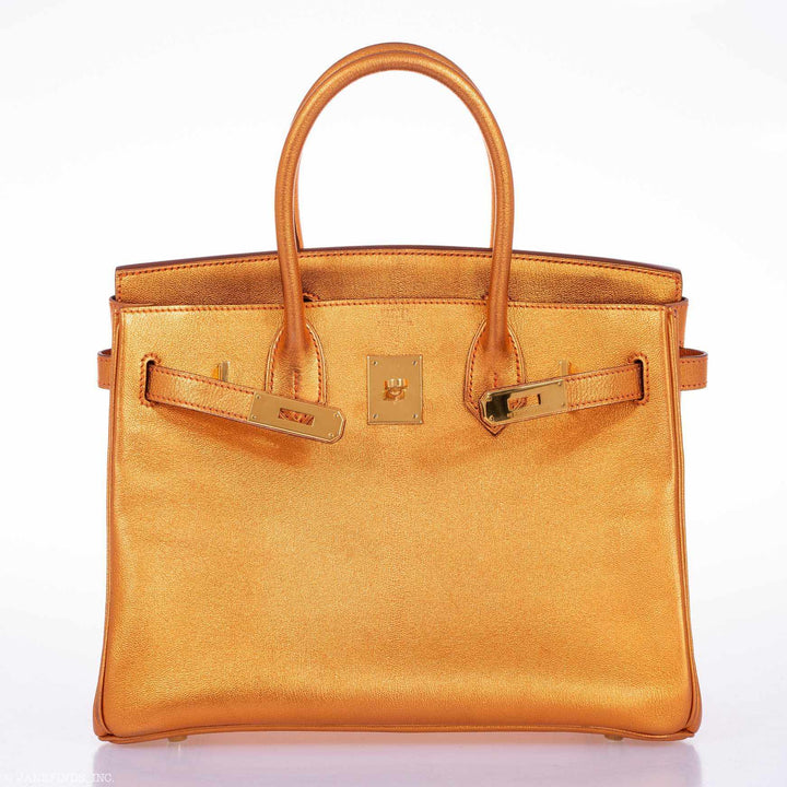 Top quality Hermes Birkin 30 Metallic Bronze Chevre Gold Hardware - Limited Edition