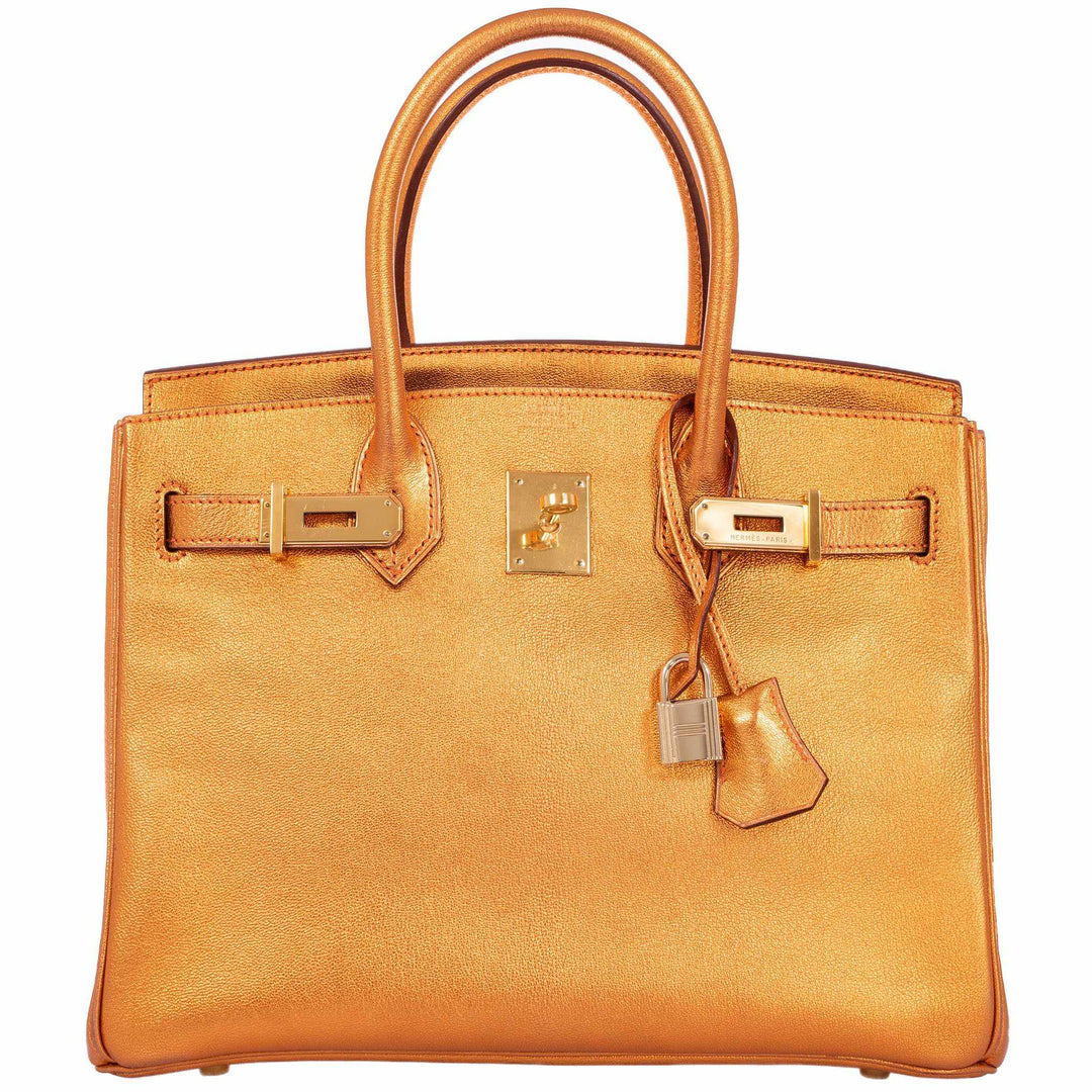 Hermes Birkin 30 Metallic Bronze Chevre Gold Hardware - Limited Edition