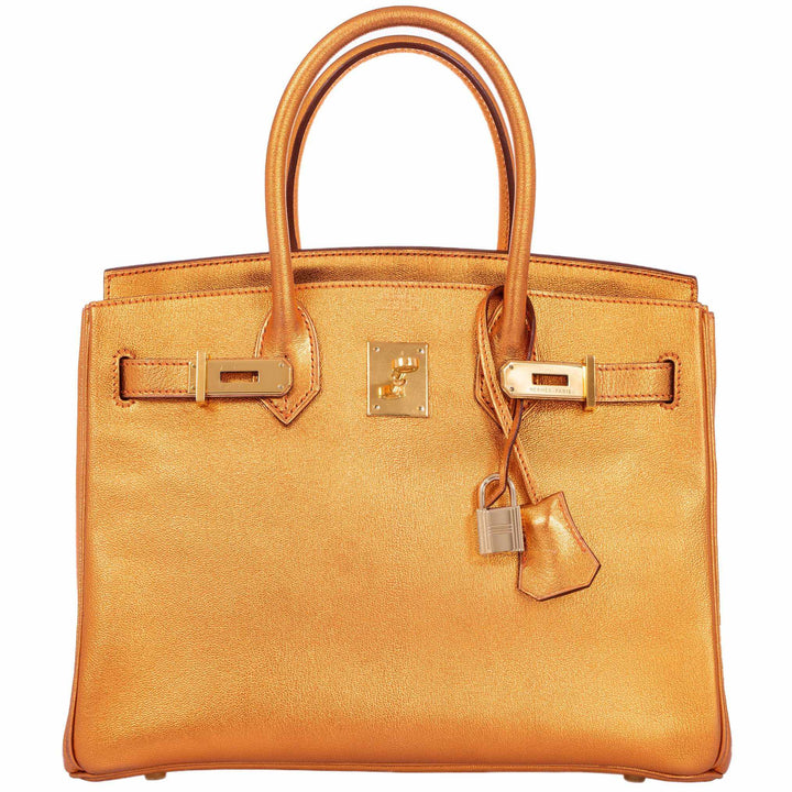 Top quality Hermes Birkin 30 Metallic Bronze Chevre Gold Hardware - Limited Edition