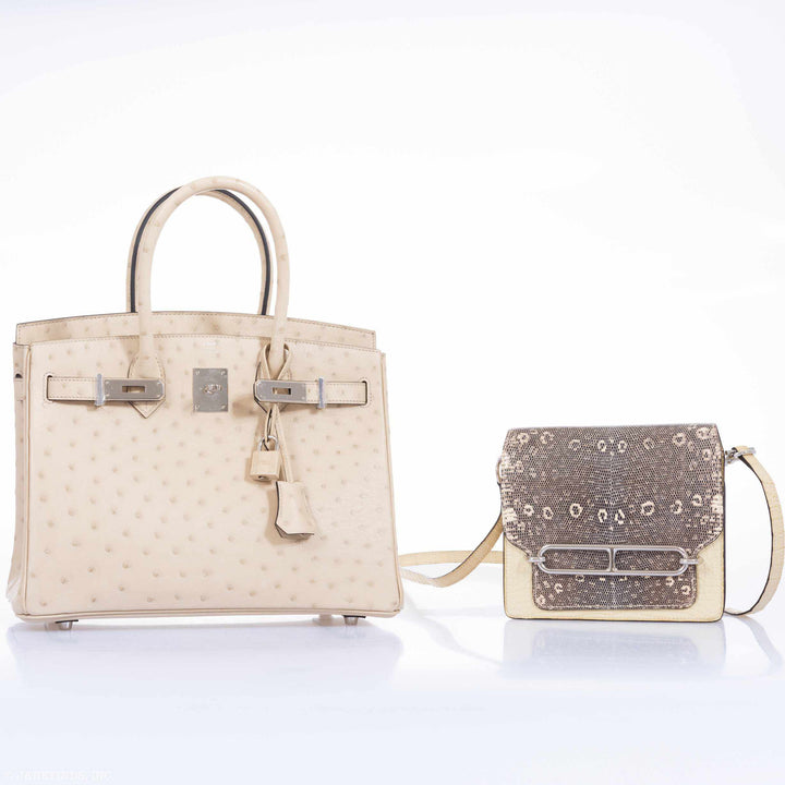 Top quality Hermes Birkin 30 Parchemin Ostrich Palladium Hardware - 2020, Y