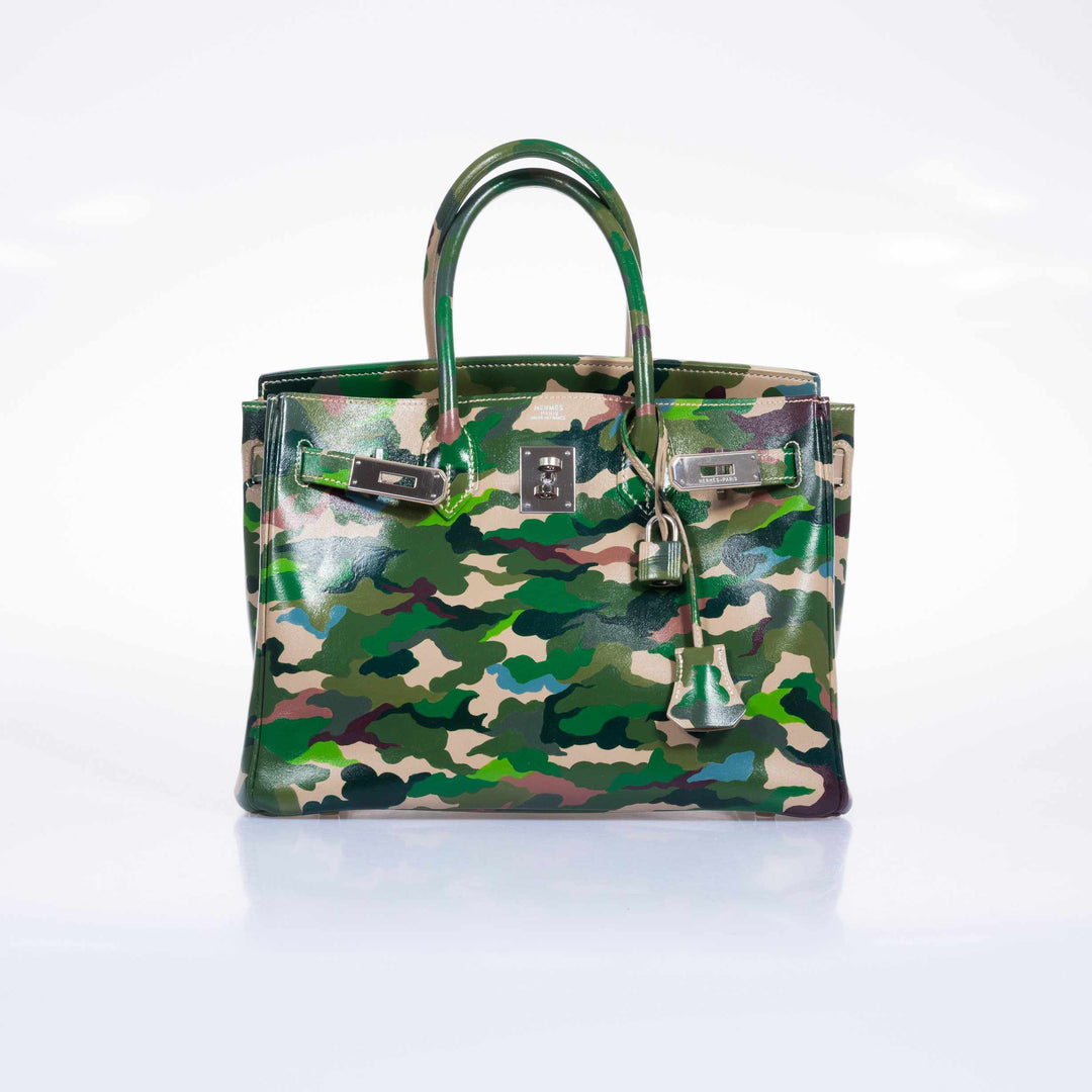 Top quality Hermes Birkin 30 Parchment Box Camouflage Palladium Hardware * JaneFinds Custom Shop