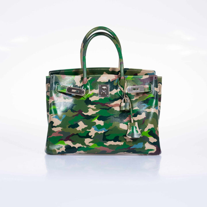 Top quality Hermes Birkin 30 Parchment Box Camouflage Palladium Hardware * JaneFinds Custom Shop